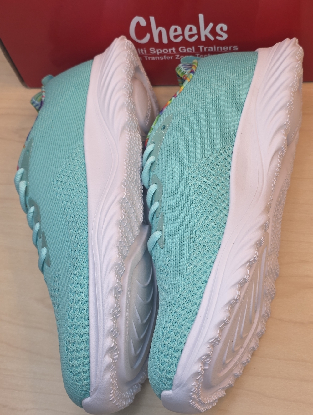 Tony Little Cheeks Multi Sport Gel Trainers Aqua Blue/Teal/Multi Size 8.5 - Picture 8 of 16